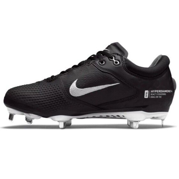 Nike Women's Hyperdiamond 4 Elite Softball Cleats Black Size 9 CZ5917-005 - Picture 3 of 8